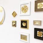 Yuiko Rayka resin gold leaf contemporary art on the wall abstract art mixed media Art Yi Gallery Brussels art gallery