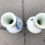 一對清代青花牡丹蝴蝶紋天花瓶（雍正下款）蔡晓芳當代陶瓷藝術亞洲陶瓷藝術亞洲瓷器藝術藍瓷花瓶藍瓷花瓶藝術收藏