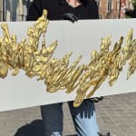 dragon's wave unknown power resin art gold leaf japanese art abstract painting abstract art mixed media Art Yi gallery Brussels Art gallery