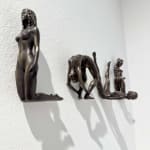 Sculpture letter LOVE by Marc de Corte contemporary bronze sculpture sculpture phrase poem word personalized at the Art Yi gallery in Brussels