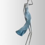 Gone with the wind woman sculpture Hedwige Leroux contemporary sculpture garden sculpture bronze sculpture woman with hair blowing into the wind interior design at hotel Barsey by Warwick Art Yi gallery Brussels art gallery