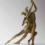 a couple in love dance tango sculpture jacques van den abeele art gallery brussels