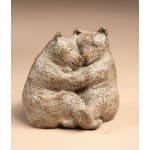 Two bears entwine cute bears kiss and hug together bear sculpture bear collection contemporary bronze animal sculpture sophie verger art yi brussels art gallery