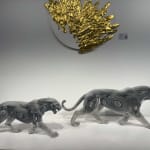 Puma luipaard sculptuur Jean Paul Kala hedendaagse dierensculptuur Art Yi galerij Brusselse kunstgalerij