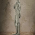 Isabel miramontes sculpture contemporaine en bronze art abstrait callipyge une belle sculpture de fille dansant dans sa robe