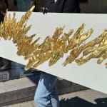 dragon's wave unknown power resin art gold leaf japanese art abstract painting abstract art mixed media Art Yi gallery Brussels Art gallery