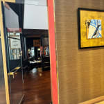 peinture précieuse à la feuille d'or avec art acrylique et textile en techniques mixtes de la maison fabienne decornet Galerie Art Yi Galerie d'art de Bruxelles