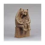 het kleine wonder schattige en schattige dier hedendaagse bronzen beer sculptuur beer familie met een beer baby sophie verger