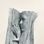 wie is de lezer boek sculptuur paola grizi eigentijds boek en gezichtssculptuur art yi brusselse kunstgalerij