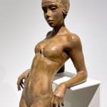 Ik sta ergens voor Marc de Corte sculptuur zwemmende vrouw zwemsculptuur sculptuur zwemmeisje sculptuur tuinsculptuur bronzen sculptuur hedendaagse beeldhouwkunst Art Yi-galerij Kunstgalerij Brussel