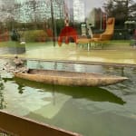 King of Kingabwa monumental bronze boat sculpture of Lieven D'Haese for water for garden sculpture contemporary sculpture at Art Yi gallery in Brussels