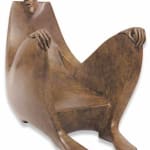 Isabel Miramontes hedendaagse bronzen sculptuur abstracte kunst sculptuur decoratie design minimalisme de fauteuil sculptuur een persoon die in zijn stoel zit
