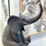 Elephant au Jardin, elephant in garden, Sophie VERGER, elephant sculpture, outdoor sculpture, bronze sculpture, animal sculpture, art yi, Brussels art gallery