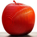 sculpture de pomme rouge bianca jean paul kala sculpture contemporaine d'art en aluminium Galerie Art Yi Galerie d'art de Bruxelles