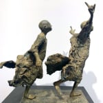 Number one lieven d'haese contemporary bronze sculpture boy running sculpture sprot sculpture runner sculpture Art Yi child sculpture childhood dream art gallery in brussels