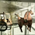 Chinesische Antiquitäten, Drachenpferd und hölzerner Streitwagen aus der Han-Dynastie Art Yi Galerie Brüsseler Kunstgalerie