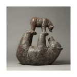 Grande apprendimento versione 2 simpatico e adorabile animale contemporaneo bronzo orso scultura orsacchiotto e madre sophie verger