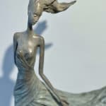 Sentiment sculpture de fille de danse sculpture contemporaine en bronze Hedwige Leroux Galerie Art Yi Galerie d'art de Bruxelles