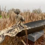King of Kingabwa monumental bronze boat sculpture of Lieven D'Haese for water for garden sculpture contemporary sculpture at Art Yi gallery in Brussels