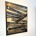ALUMINOÏDE Pigments and photons, Frédéric Halbreich, abstract painting eastern art lacquer ink art black and gold brush painting ART YI gallery Brussels art gallery