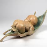 doux rêves bébé sculpture Liang Binbin mignon bébé dormant sur l'eau bleue sculpture en bronze sculpture contemporaine Galerie Art Yi Galerie d'art de Bruxelles