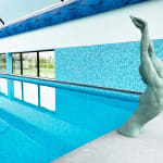 The way i believe Marc de Corte swimming woman sculpture swim sculpture swim girl sculpture sculpture garden sculpture bronze sculpture contemporary sculpture Art Yi gallery Brussels art gallery swimming pool art