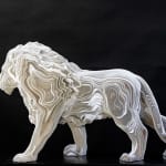 leone lion animal contemporary sculpture art of Jean-Paul KALA