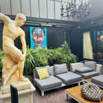 Songe swimming sculpture Isabel Miramontes garden sculpture garden design garden decoration art contemporary sculpture bronze sculpture interior design at hotel Barsey by Warwick Art Yi gallery Brussels art gallery