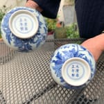 一對清代青花牡丹蝴蝶紋天花瓶（雍正下款）蔡晓芳當代陶瓷藝術亞洲陶瓷藝術亞洲瓷器藝術藍瓷花瓶藍瓷花瓶藝術收藏