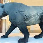 tawa léopard animal sculpture contemporaine art de Jean-Paul KALA