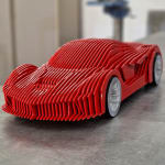la ferra rouge ferrari voiture contemporaine sculpture voiture de luxe collection modèle métal art jean paul kala