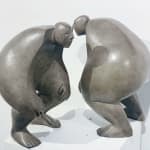 Isabel miramontes contemporary bronze sculpture abstract art sculpture decoration design minimalism Dialogue of the Deaf two japanese sumo playing game Art Yi gallery Brussels art gallery