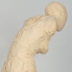 Fragmented figurative female torso in white ceramic. No. 3 in sculptor Emilio DiIorio's Sei donne series..