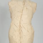 Fragmented figurative female torso in white ceramic. No. 3 in sculptor Emilio DiIorio's Sei donne series..