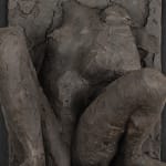 Ceramic relief in black clay in sculptor Emilio DiIorio's Women of Troy series.