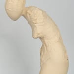 Fragmented figurative female torso in white ceramic. No. 3 in sculptor Emilio DiIorio's Sei donne series..