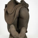 Figurative ceramics sculpture by artist Emilio DiIorio. Female figure is No. 5 in artist's Seated Bathers series in black clay.Figurative ceramics sculpture by artist Emilio DiIorio. Female figure is No. 5 in artist's Seated Bathers series in black clay.