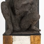 Ceramic relief in black clay in sculptor Emilio DiIorio's Women of Troy series.