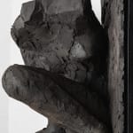 Ceramic relief in black clay in sculptor Emilio DiIorio's Women of Troy series.