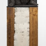 Ceramic relief in black clay in sculptor Emilio DiIorio's Women of Troy series.