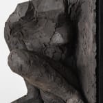 Ceramic relief in black clay in sculptor Emilio DiIorio's Women of Troy series.