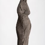 Standing abstract figurative ceramic sculpture by artist Emilio DiIorio