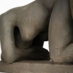 Figurative ceramics sculpture by artist Emilio DiIorio. Female figure is No. 5 in artist's Seated Bathers series in black clay.Figurative ceramics sculpture by artist Emilio DiIorio. Female figure is No. 5 in artist's Seated Bathers series in black clay.