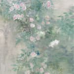 Pink, white and yellowish flowers painted by artist He Duoling which delivers a sense of early spring