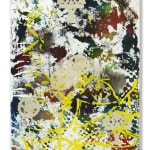 This is an artwork on which artist Bi Rongrong uses different materials to create her patterns.
