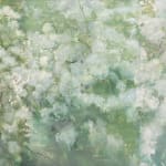 Prosperous white flowers among the shrubs painted by artist He Duoling