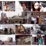 This image is a combination of twelve video stills from Chen Qiulin's video work Farewell Poem in 2002.