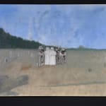 Rami Farook, A Boy Standing On Top Of A High Unstable Ladder In A Small Lake, The Landscape Is Clear,...