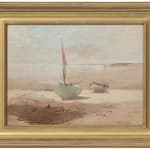 Charles Edwin Lewis Green, Two Sailboats Beached on a Shore