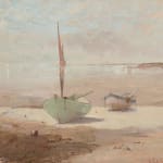 Charles Edwin Lewis Green, Two Sailboats Beached on a Shore
